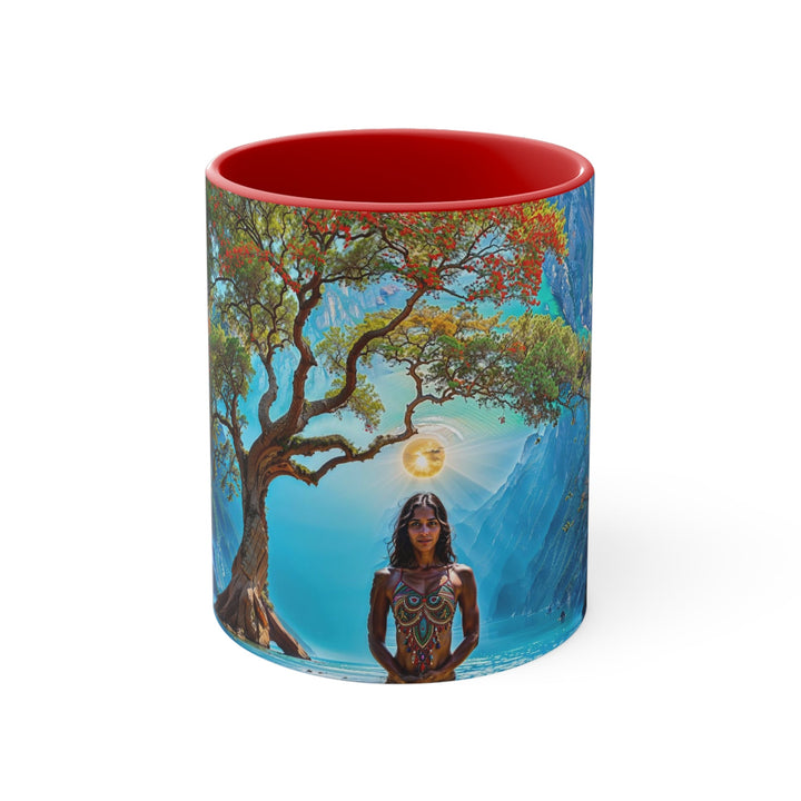 Mystical Tranquil Valley - Accent Coffee Mug - Mug - g(0D·IO) - Red - 11oz -