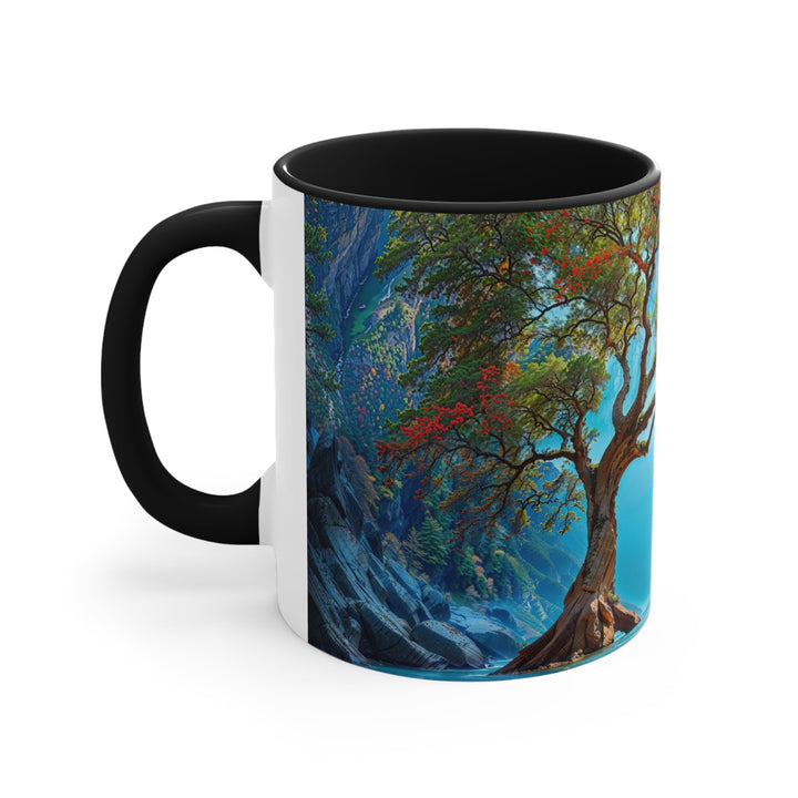 Mystical Tranquil Valley - Accent Coffee Mug - Mug - g(0D·IO) - Pink - 11oz -