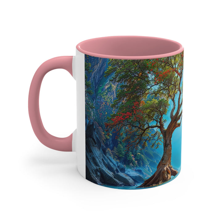 Mystical Tranquil Valley - Accent Coffee Mug - Mug - g(0D·IO) - Pink - 11oz -