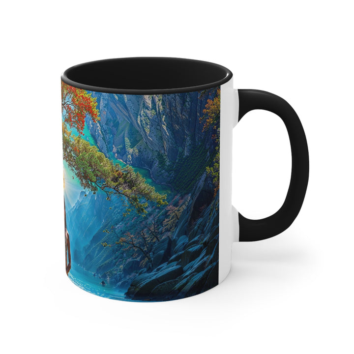 Mystical Tranquil Valley - Accent Coffee Mug - Mug - g(0D·IO) - Pink - 11oz -