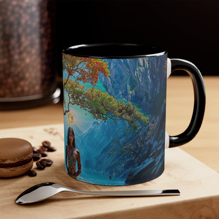 Mystical Tranquil Valley - Accent Coffee Mug - Mug - g(0D·IO) - Pink - 11oz -