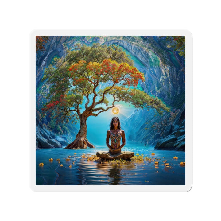 Mystical Tranquil Valley - Die-cut Magnet - Home Decor - g(0D·IO) - 2" x 2" - Die-Cut - 1 pc