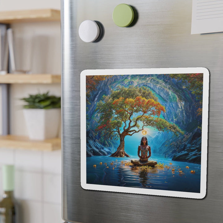 Mystical Tranquil Valley - Die-cut Magnet - Home Decor - g(0D·IO) - 6 × 6" - Die-Cut - 1 pc