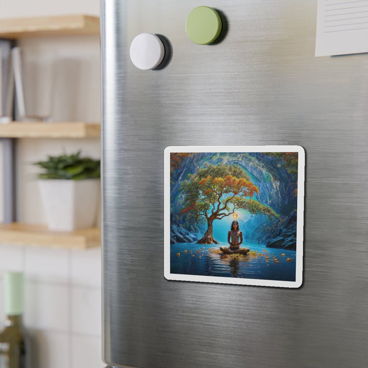 Mystical Tranquil Valley - Die-cut Magnet - Home Decor - g(0D·IO) - 6 × 6" - Die-Cut - 1 pc