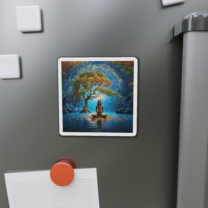 Mystical Tranquil Valley - Die-cut Magnet - Home Decor - g(0D·IO) - 6 × 6" - Die-Cut - 1 pc