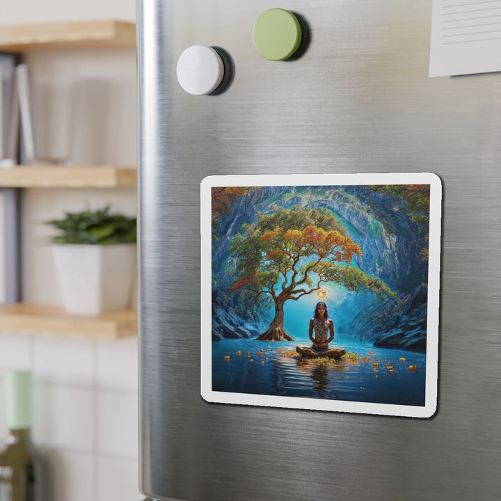 Mystical Tranquil Valley - Die-cut Magnet - Home Decor - g(0D·IO) - 6 × 6" - Die-Cut - 1 pc