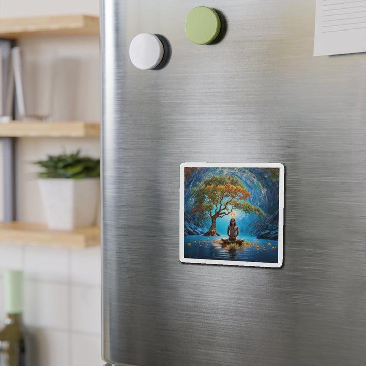 Mystical Tranquil Valley - Die-cut Magnet - Home Decor - g(0D·IO) - 6 × 6" - Die-Cut - 1 pc