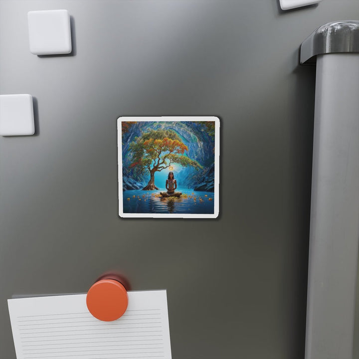 Mystical Tranquil Valley - Die-cut Magnet - Home Decor - g(0D·IO) - 6 × 6" - Die-Cut - 1 pc