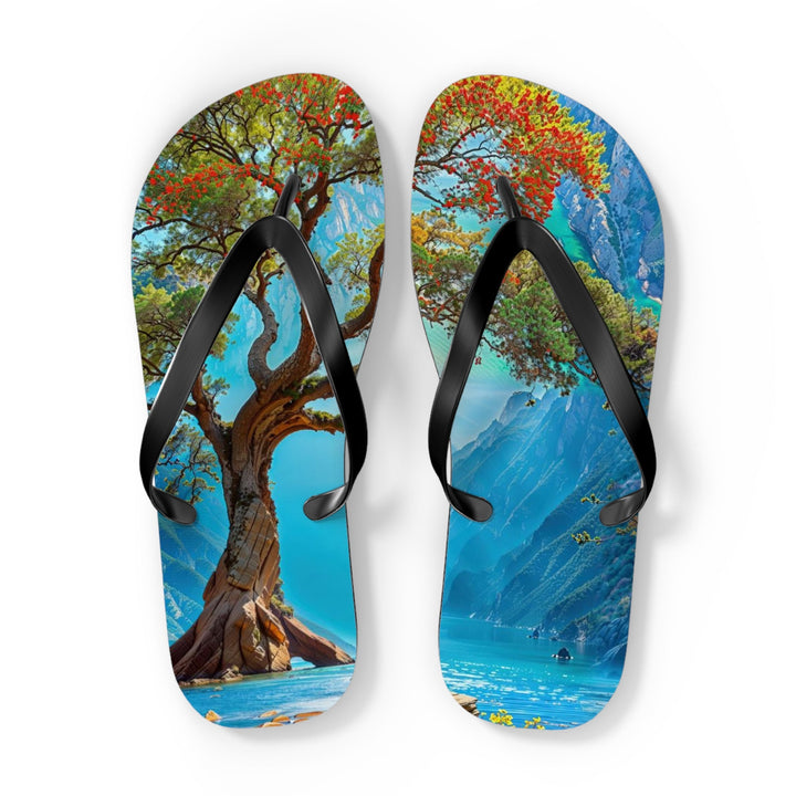 Mystical Tranquil Valley - Flip Flops - Shoes - g(0D·IO) - XL - Black sole -