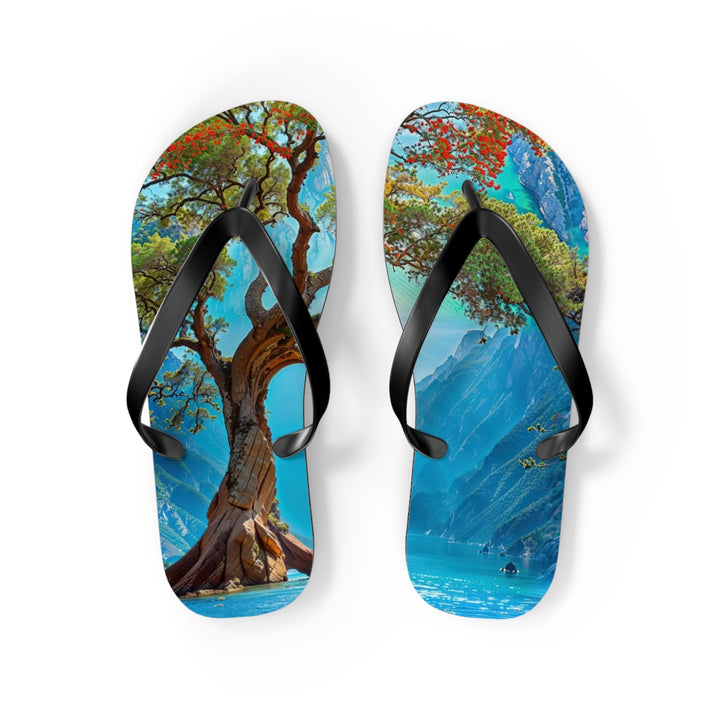 Mystical Tranquil Valley - Flip Flops - Shoes - g(0D·IO) - M - Black sole -