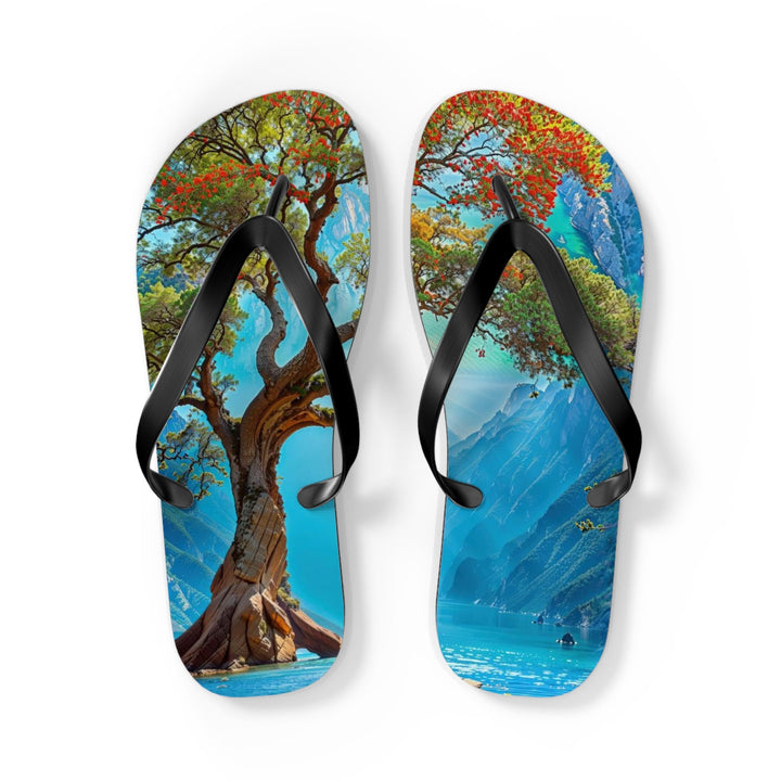 Mystical Tranquil Valley - Flip Flops - Shoes - g(0D·IO) - L - Black sole -