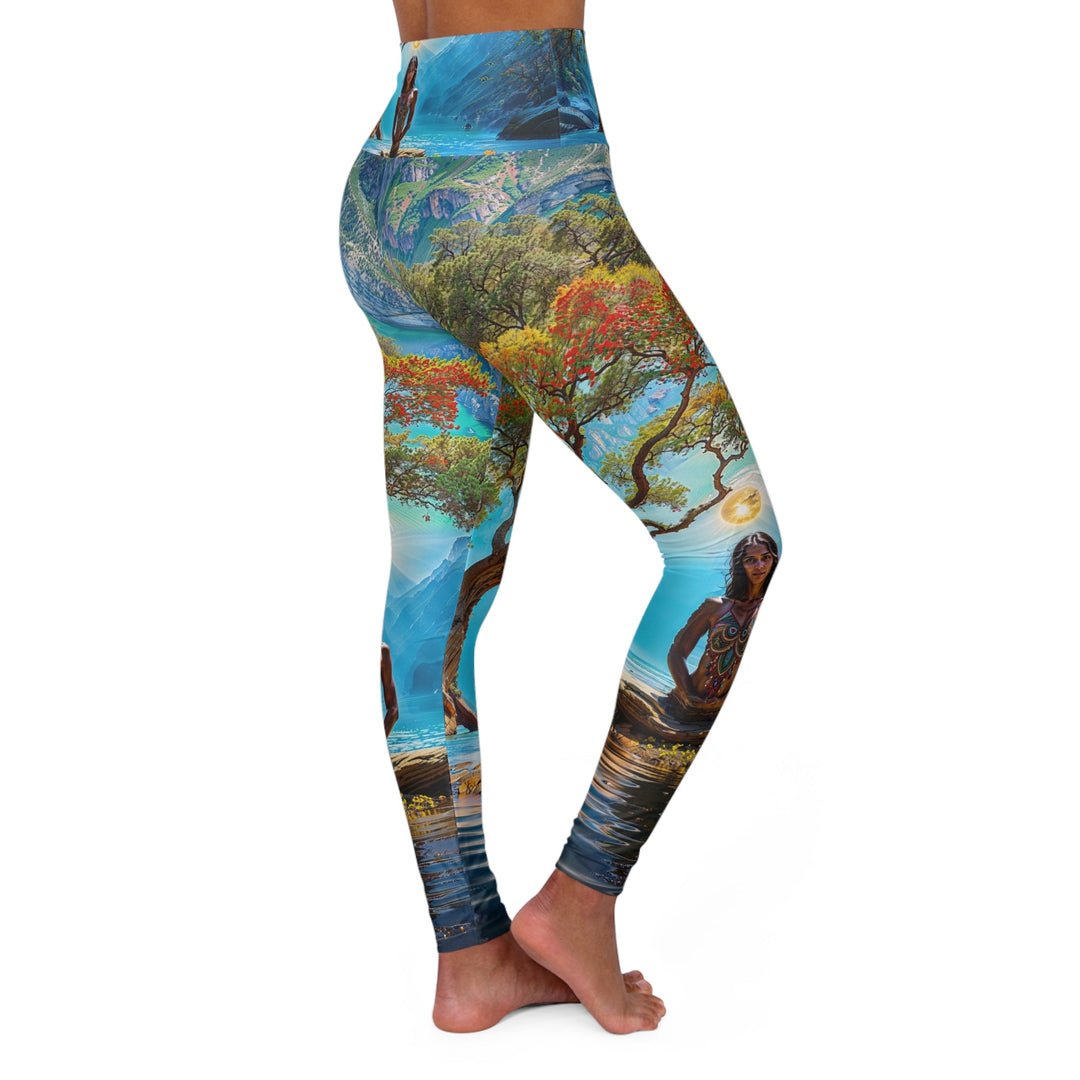 Mystical Tranquil Valley - High Waisted AOP Yoga Leggings - All Over Prints - g(0D·IO) - XS - -