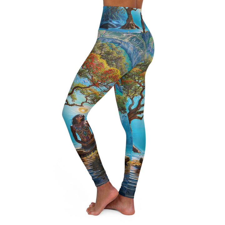 Mystical Tranquil Valley - High Waisted AOP Yoga Leggings - All Over Prints - g(0D·IO) - XS - -