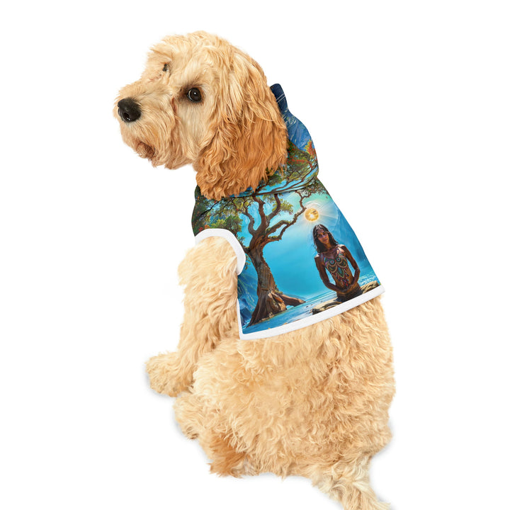 Mystical Tranquil Valley - Pet Hoodie - Pets - g(0D·IO) - XXS - Black Rib -