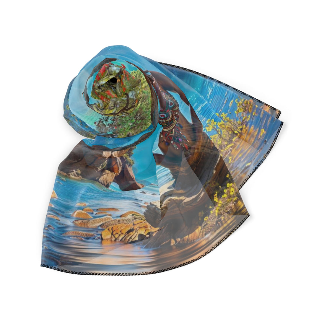 Mystical Tranquil Valley - Poly Scarf - Accessories - g(0D·IO) - Poly chiffon - 50" × 50" -