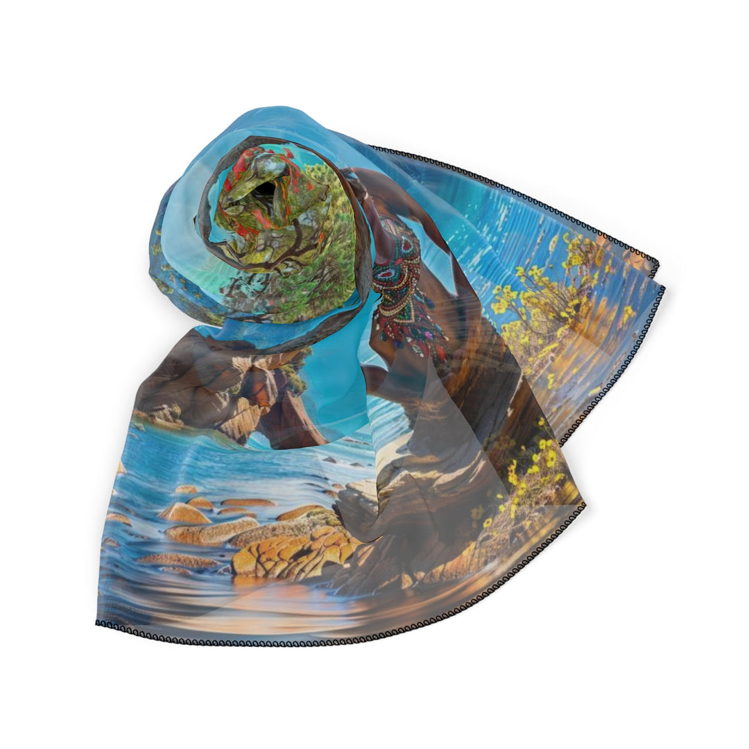 Mystical Tranquil Valley - Poly Scarf - Accessories - g(0D·IO) - Poly chiffon - 50" × 50" -