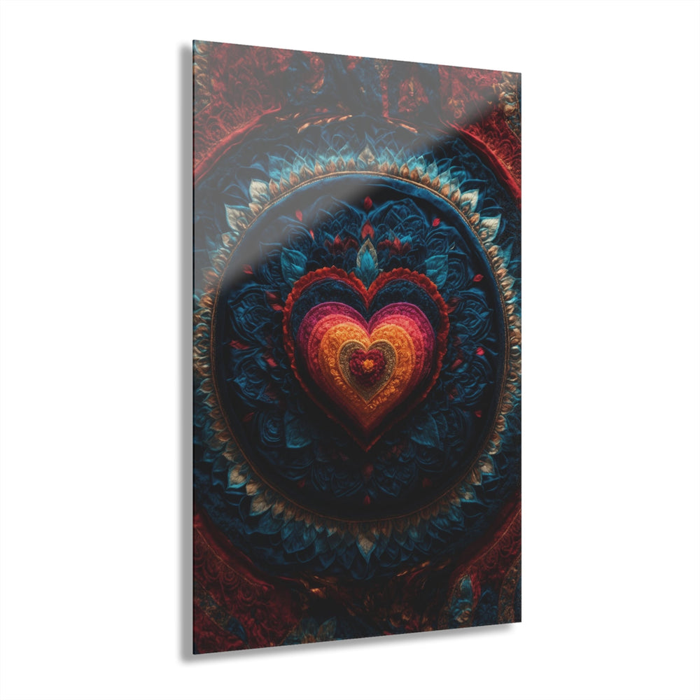 Nested Heart Tapestry - Acrylic Prints (French Cleat Hanging) - Home Decor - g(0D·IO) - 24" x 36" (Vertical) - 0.25'' -