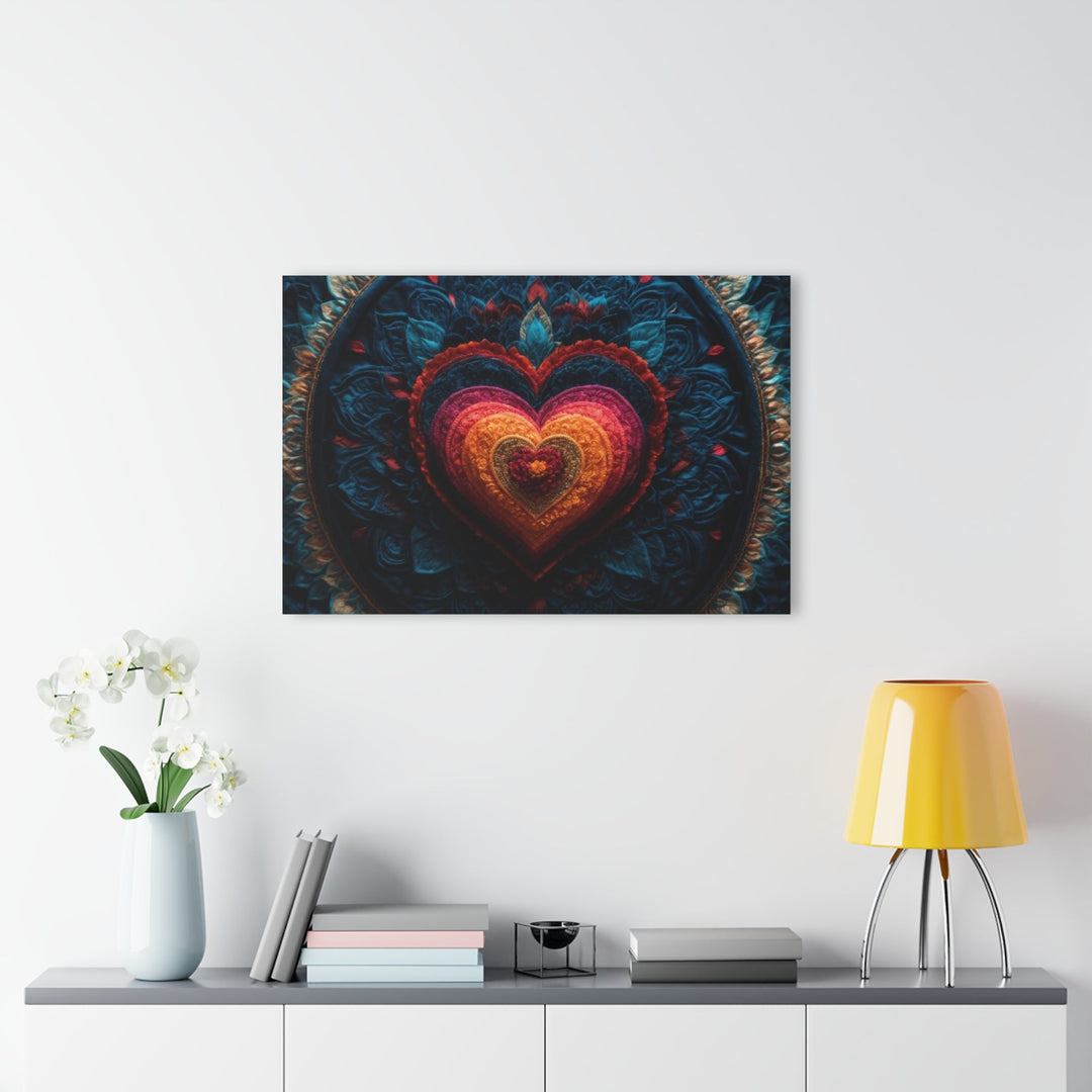 Nested Heart Tapestry - Acrylic Prints (French Cleat Hanging) - Home Decor - g(0D·IO) - 24" x 36" (Vertical) - 0.25'' -