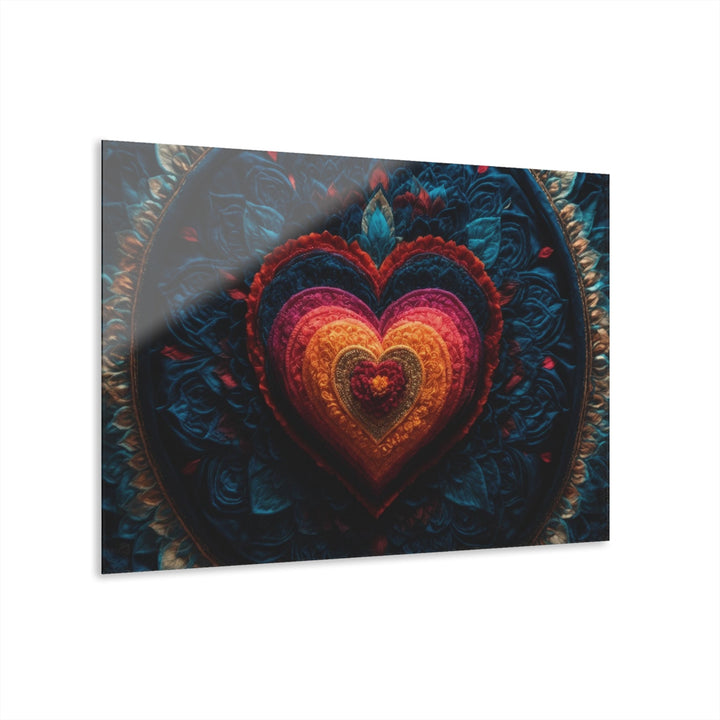 Nested Heart Tapestry - Acrylic Prints (French Cleat Hanging) - Home Decor - g(0D·IO) - 36" x 24" (Horizontal) - 0.25'' -