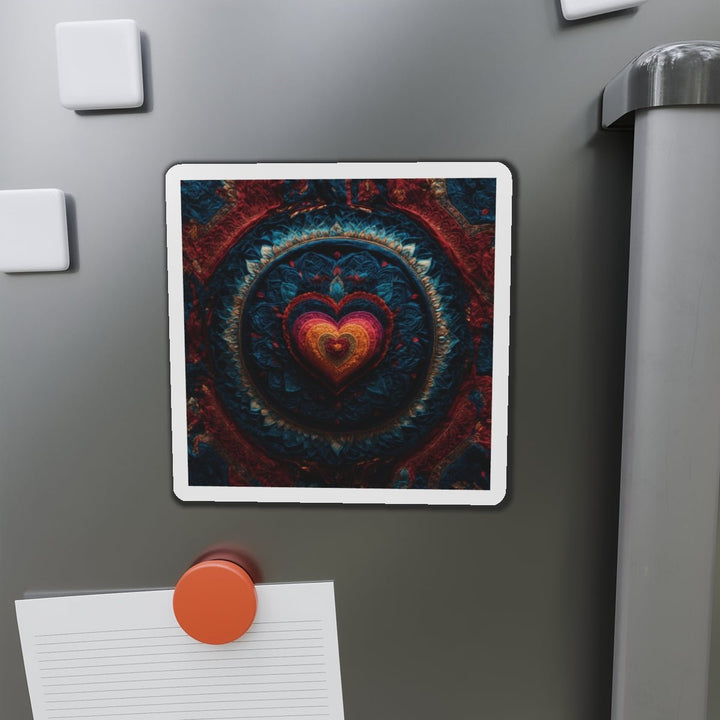 Nested Heart Tapestry - Die-cut Magnet - Home Decor - g(0D·IO) - 6 × 6" - Die-Cut - 1 pc