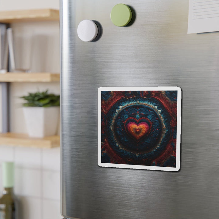 Nested Heart Tapestry - Die-cut Magnet - Home Decor - g(0D·IO) - 6 × 6" - Die-Cut - 1 pc