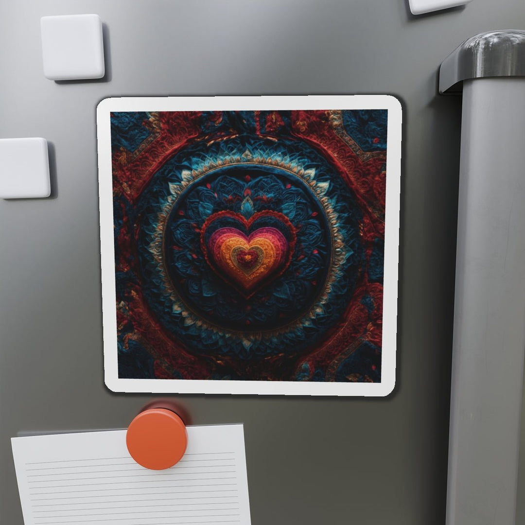 Nested Heart Tapestry - Die-cut Magnet - Home Decor - g(0D·IO) - 6 × 6" - Die-Cut - 1 pc