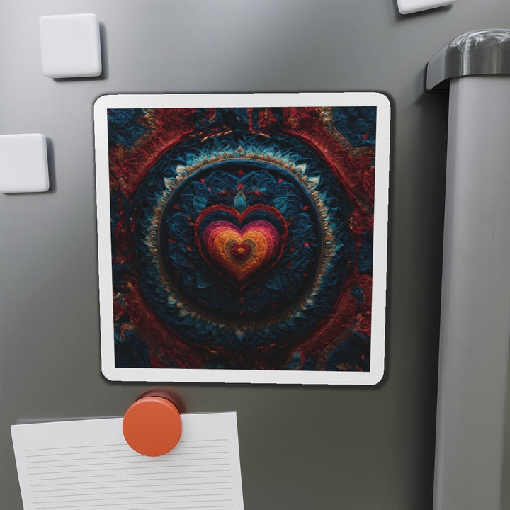 Nested Heart Tapestry - Die-cut Magnet - Home Decor - g(0D·IO) - 6 × 6" - Die-Cut - 1 pc