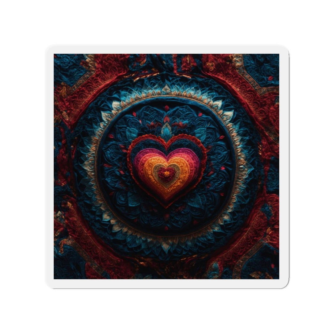 Nested Heart Tapestry - Die-cut Magnet - Home Decor - g(0D·IO) - 6 × 6" - Die-Cut - 1 pc