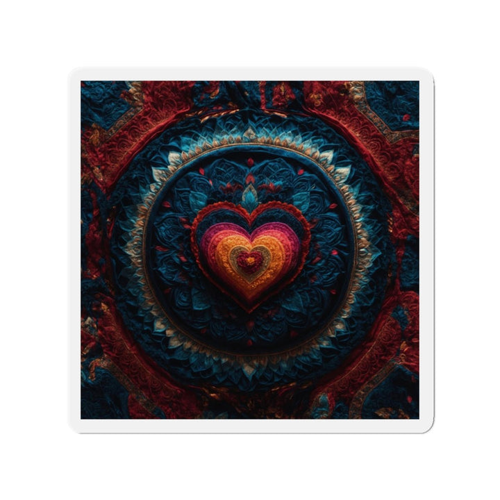 Nested Heart Tapestry - Die-cut Magnet - Home Decor - g(0D·IO) - 6 × 6" - Die-Cut - 1 pc