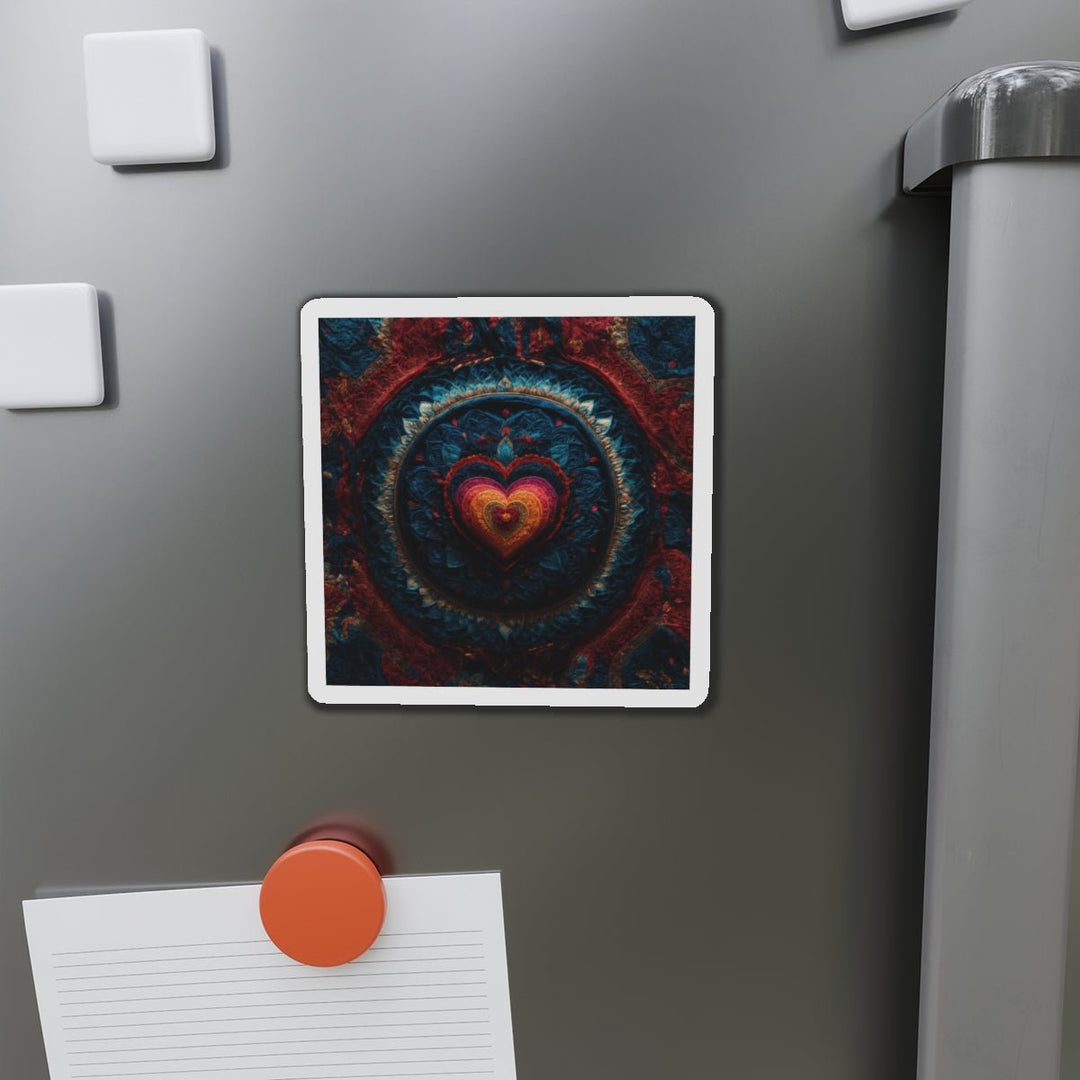 Nested Heart Tapestry - Die-cut Magnet - Home Decor - g(0D·IO) - 6 × 6" - Die-Cut - 1 pc