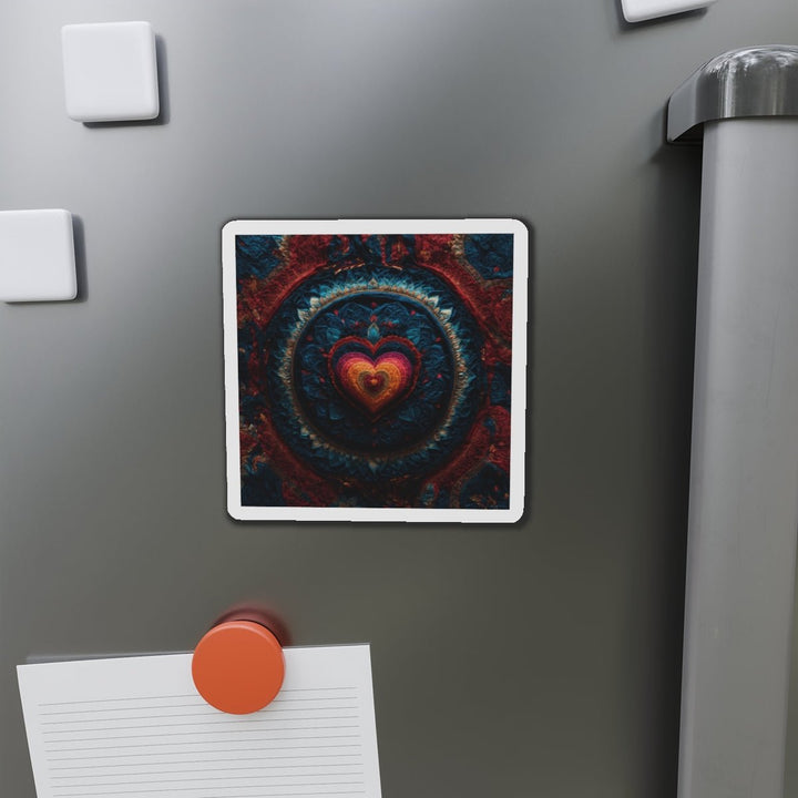 Nested Heart Tapestry - Die-cut Magnet - Home Decor - g(0D·IO) - 6 × 6" - Die-Cut - 1 pc