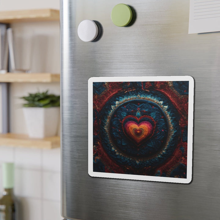 Nested Heart Tapestry - Die-cut Magnet - Home Decor - g(0D·IO) - 6 × 6" - Die-Cut - 1 pc