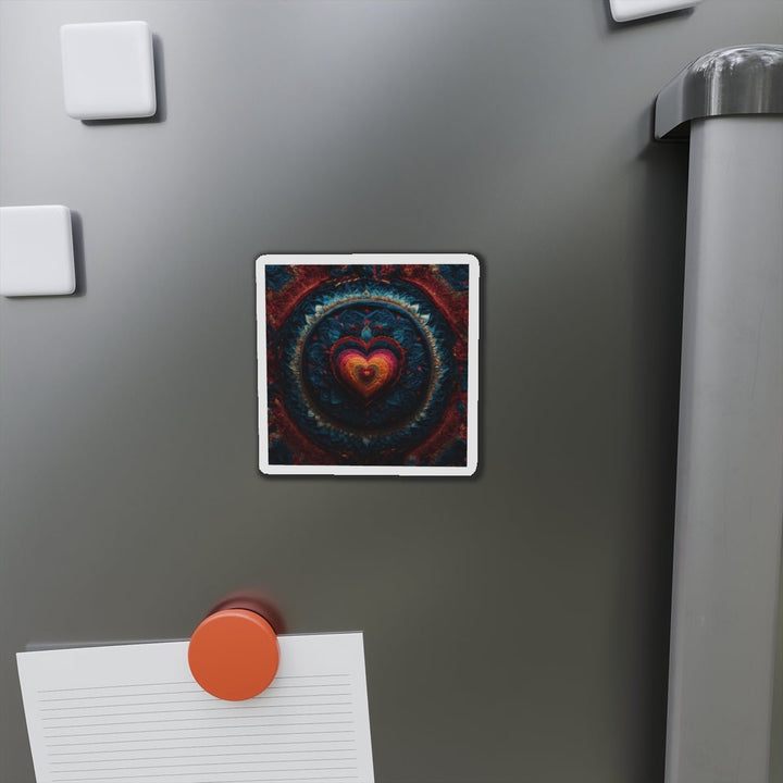 Nested Heart Tapestry - Die-cut Magnet - Home Decor - g(0D·IO) - 6 × 6" - Die-Cut - 1 pc