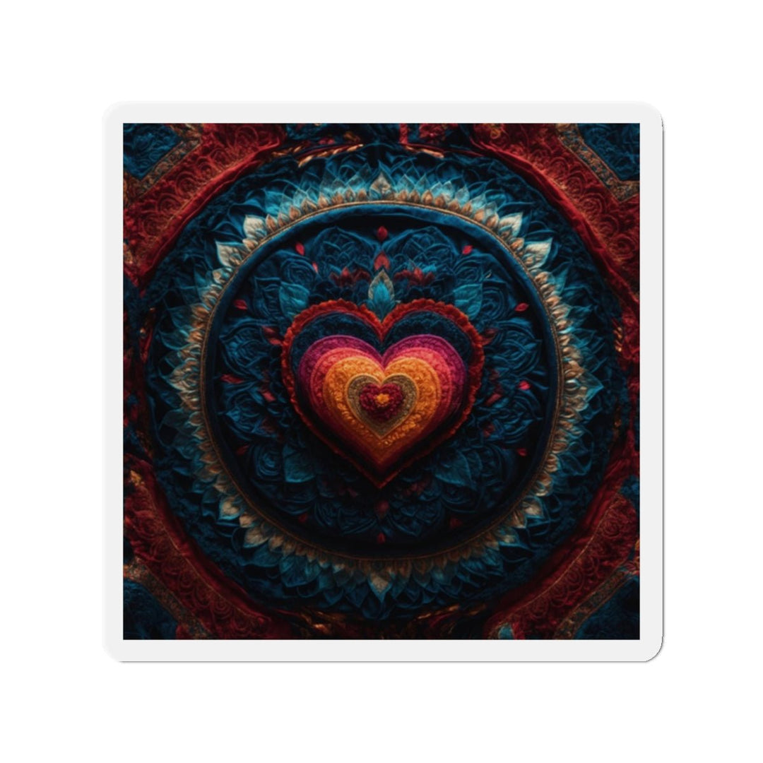 Nested Heart Tapestry - Die-cut Magnet - Home Decor - g(0D·IO) - 2" x 2" - Die-Cut - 1 pc