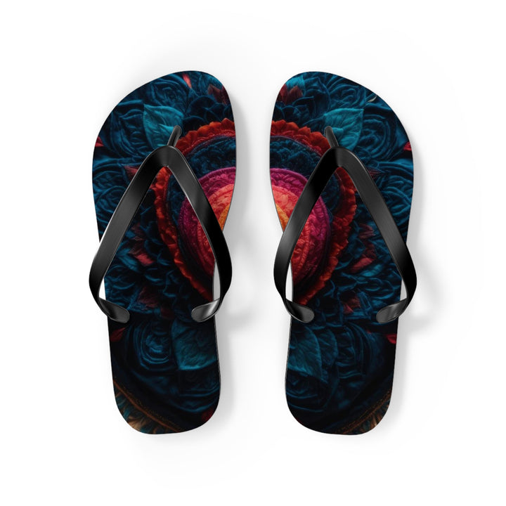 Nested Heart Tapestry - Flip Flops - Shoes - g(0D·IO) - M - Black sole -