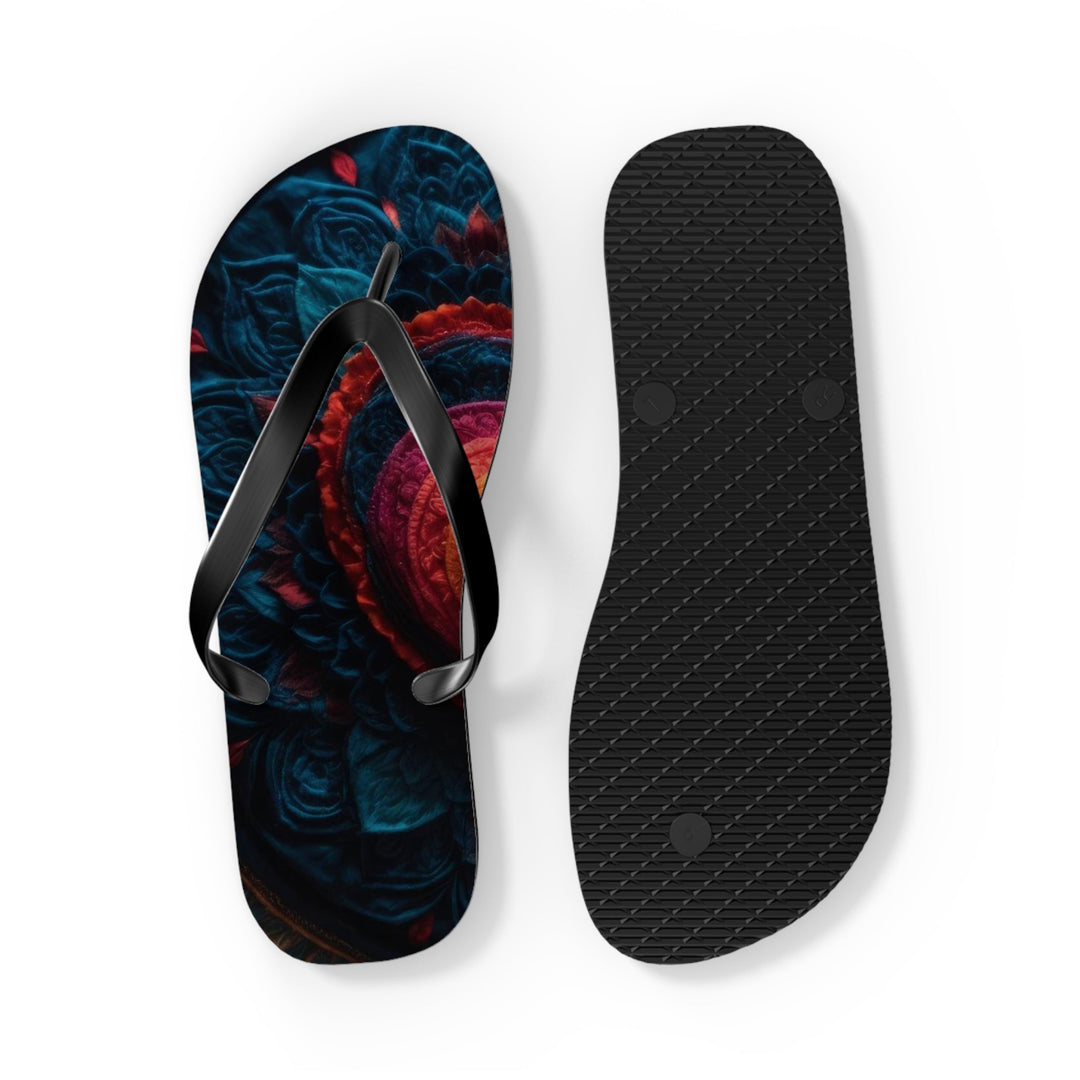 Nested Heart Tapestry - Flip Flops - Shoes - g(0D·IO) - XL - Black sole -