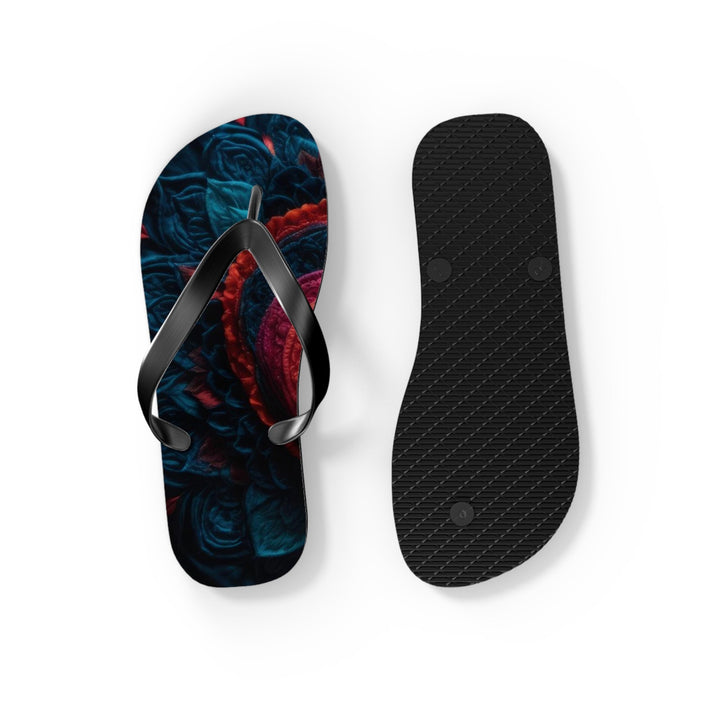 Nested Heart Tapestry - Flip Flops - Shoes - g(0D·IO) - XL - Black sole -