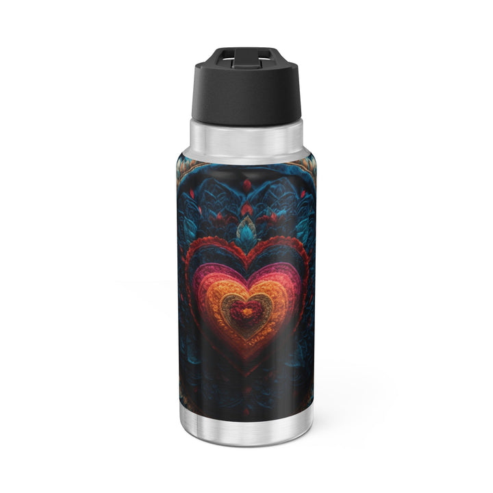 Nested Heart Tapestry - Gator Tumbler 32oz - Mug - g(0D·IO) - Silver - 32oz -