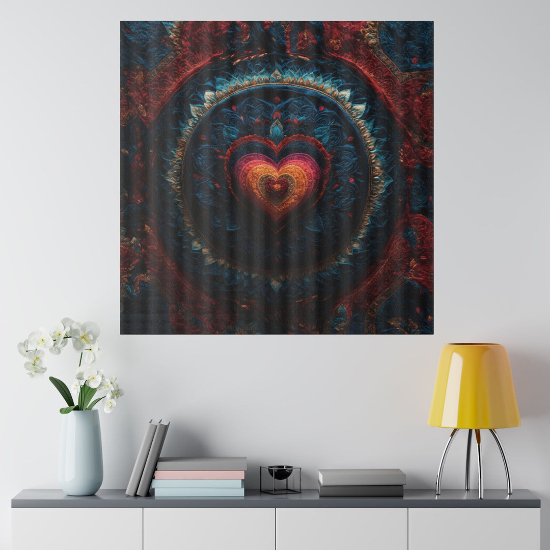 Nested Heart Tapestry - Matte Canvas - Canvas - g(0D·IO) - 32" x 32" (Square) - 0.75'' -