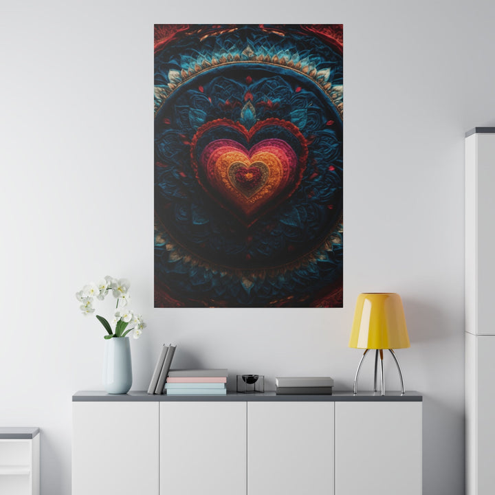 Nested Heart Tapestry - Matte Canvas - Canvas - g(0D·IO) - 32" x 32" (Square) - 0.75'' -