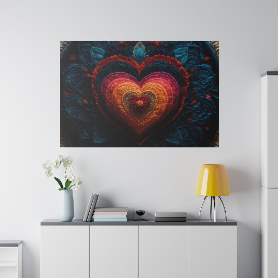 Nested Heart Tapestry - Matte Canvas - Canvas - g(0D·IO) - 32" x 32" (Square) - 0.75'' -