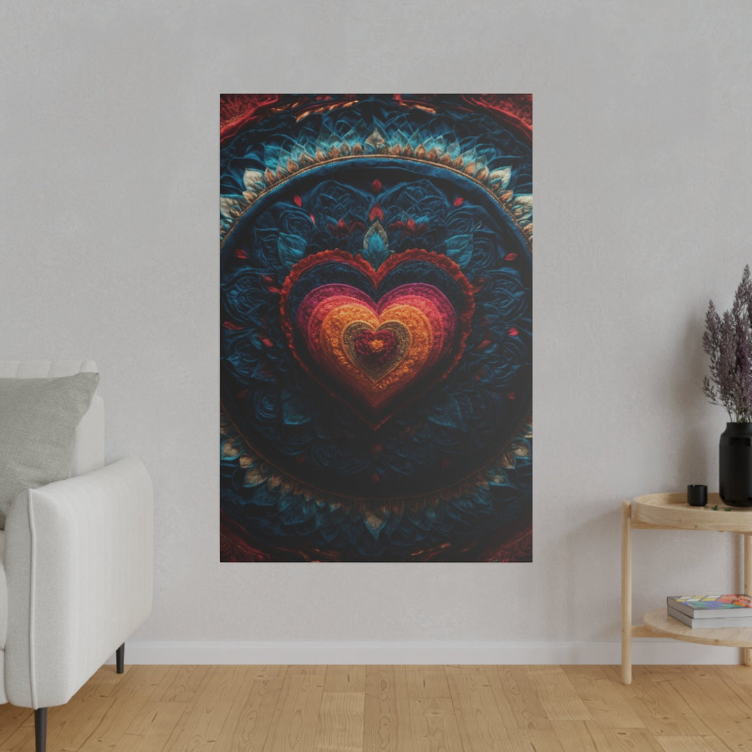 Nested Heart Tapestry - Matte Canvas - Canvas - g(0D·IO) - 32" x 32" (Square) - 0.75'' -