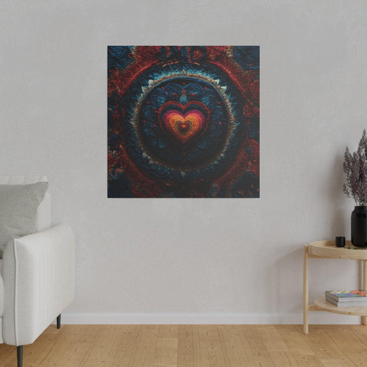 Nested Heart Tapestry - Matte Canvas - Canvas - g(0D·IO) - 32" x 32" (Square) - 0.75'' -