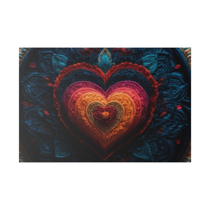 Nested Heart Tapestry - Matte Canvas - Canvas - g(0D·IO) - 48″ x 32″ (Horizontal) - 0.75'' -