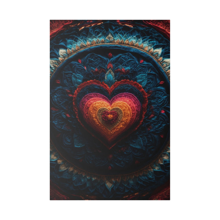 Nested Heart Tapestry - Matte Canvas - Canvas - g(0D·IO) - 32″ x 48″ (Vertical) - 0.75'' -