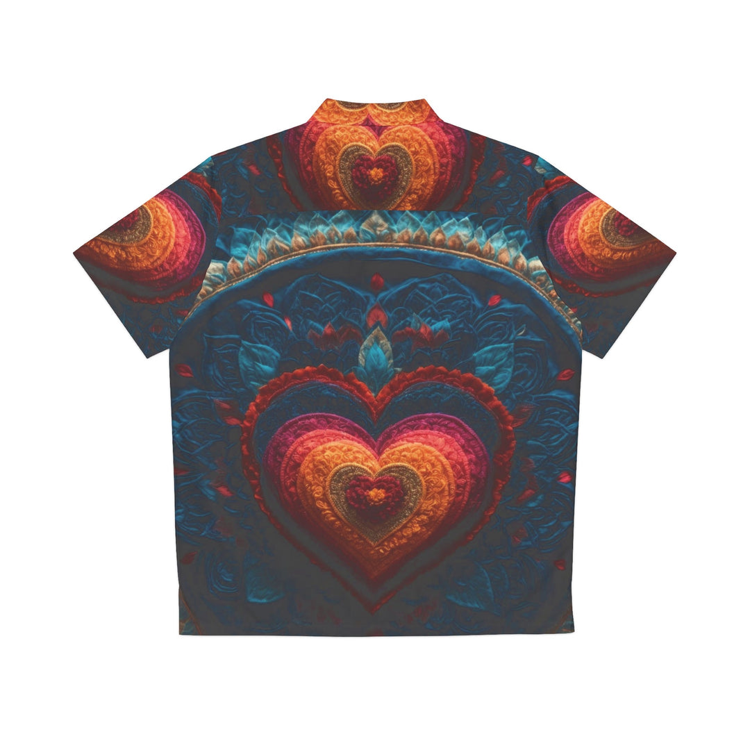 Nested Heart Tapestry - Men's Hawaiian Shirt - All Over Prints - g(0D·IO) - S - Black -