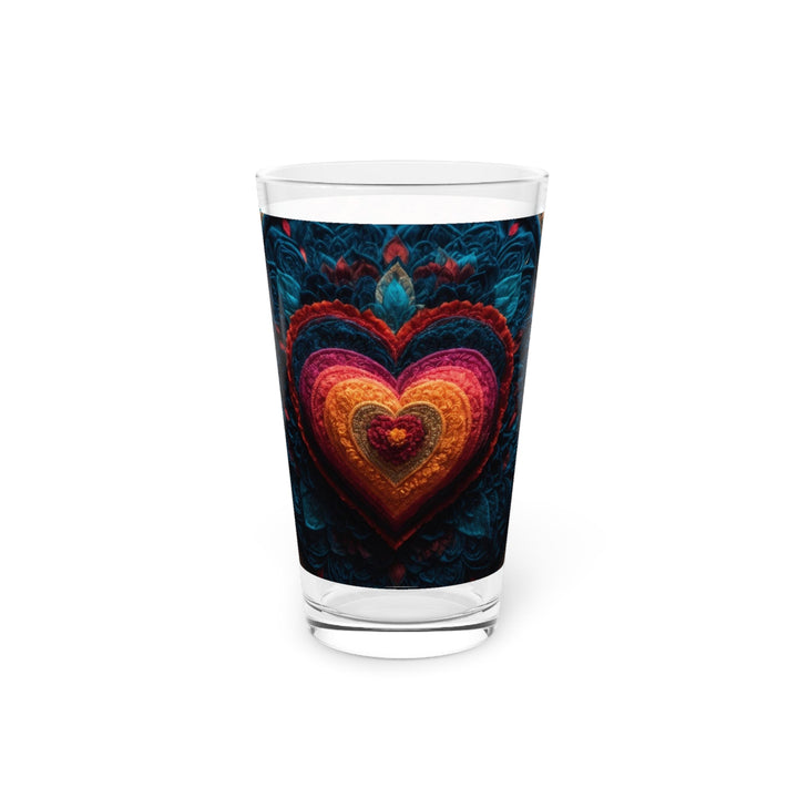 Nested Heart Tapestry - Pint Glass - Mug - g(0D·IO) - 16oz - -