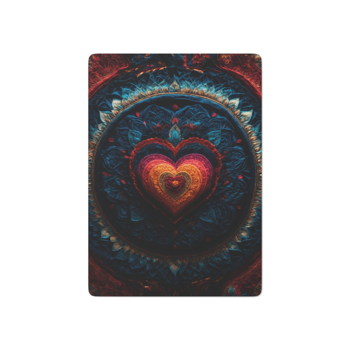 Nested Heart Tapestry - Poker Cards - Paper products - g(0D·IO) - 2.47" x 3.47" - White - Semi Glossy