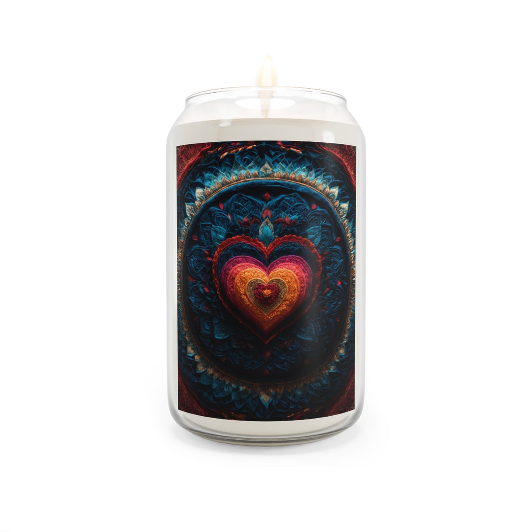Nested Heart Tapestry - Scented Candle - Home Decor - g(0D·IO) - Comfort Spice - 13.75oz -