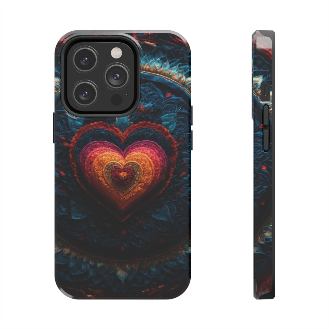 Nested Heart Tapestry - Tough Phone Case - Phone Case - g(0D·IO) - iPhone 14 Pro - -